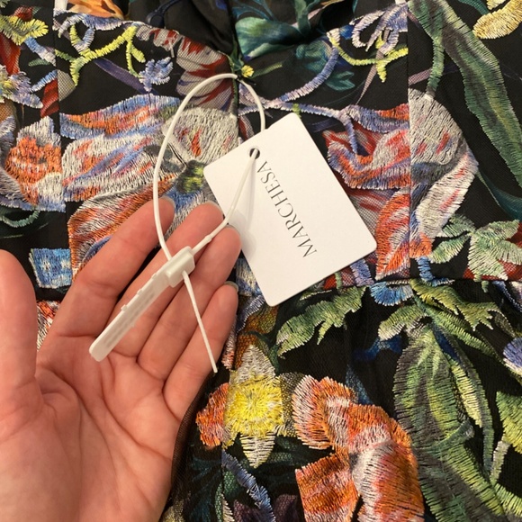 Marchesa notte embroidered midi tulle dress - Picture 6 of 10